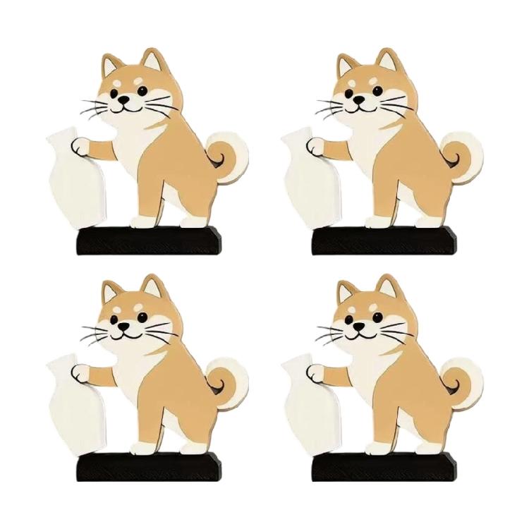 

4Pcs Dog Vase Refrigerator Magnets Fridge Magnets for Locker Whiteboard Decorative Magnets Garage Door Magnets Sticker