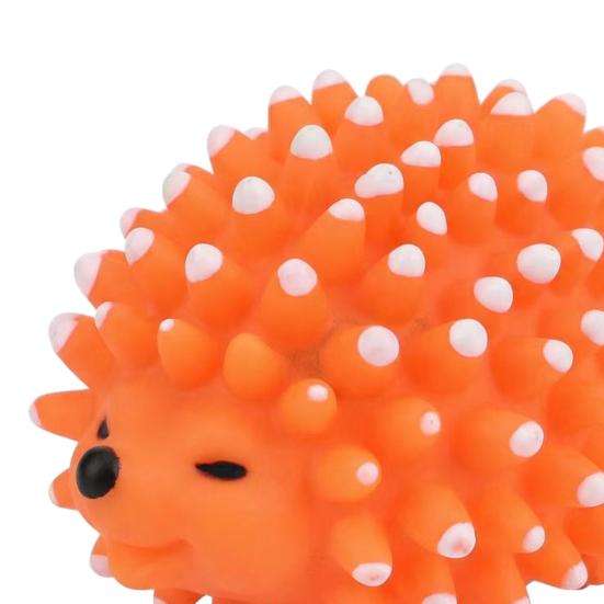 Interactive Dog Chew Toy Hedgehog Shape Squeaky Dog Chew Toy Spiky Teeth Cleaning Toy Bite-Resistant for Aggressive Chewers