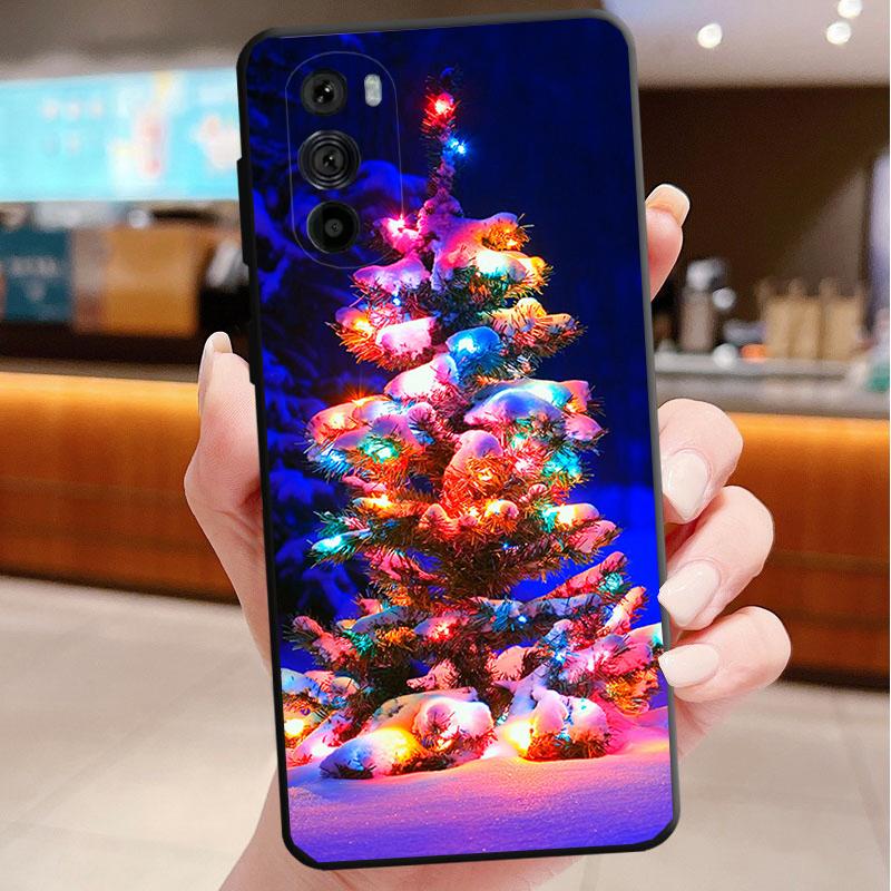 Phone Case For Motorola Edge 50 40 Pro 60 50 40 30 Ultra Neo Fusion Moto G85 G72 G53 G54 G84 G13 G32 Christmas Deer Snowman