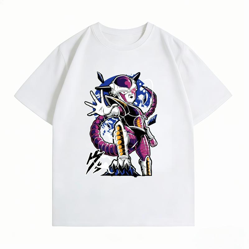 Unisexs Clothing New 100 Cotton Breathable Summer TShirt Dragon Ball Frieza Print Casual Streetwear Unisexs Tops