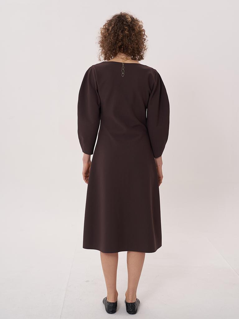 Bemon Signature V-Neck Dress_Brown