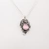 Pink Cat's Eye Gemstone 925 Sterling Silver Jewelry Handmade Prong Set Pendant CP-9-44