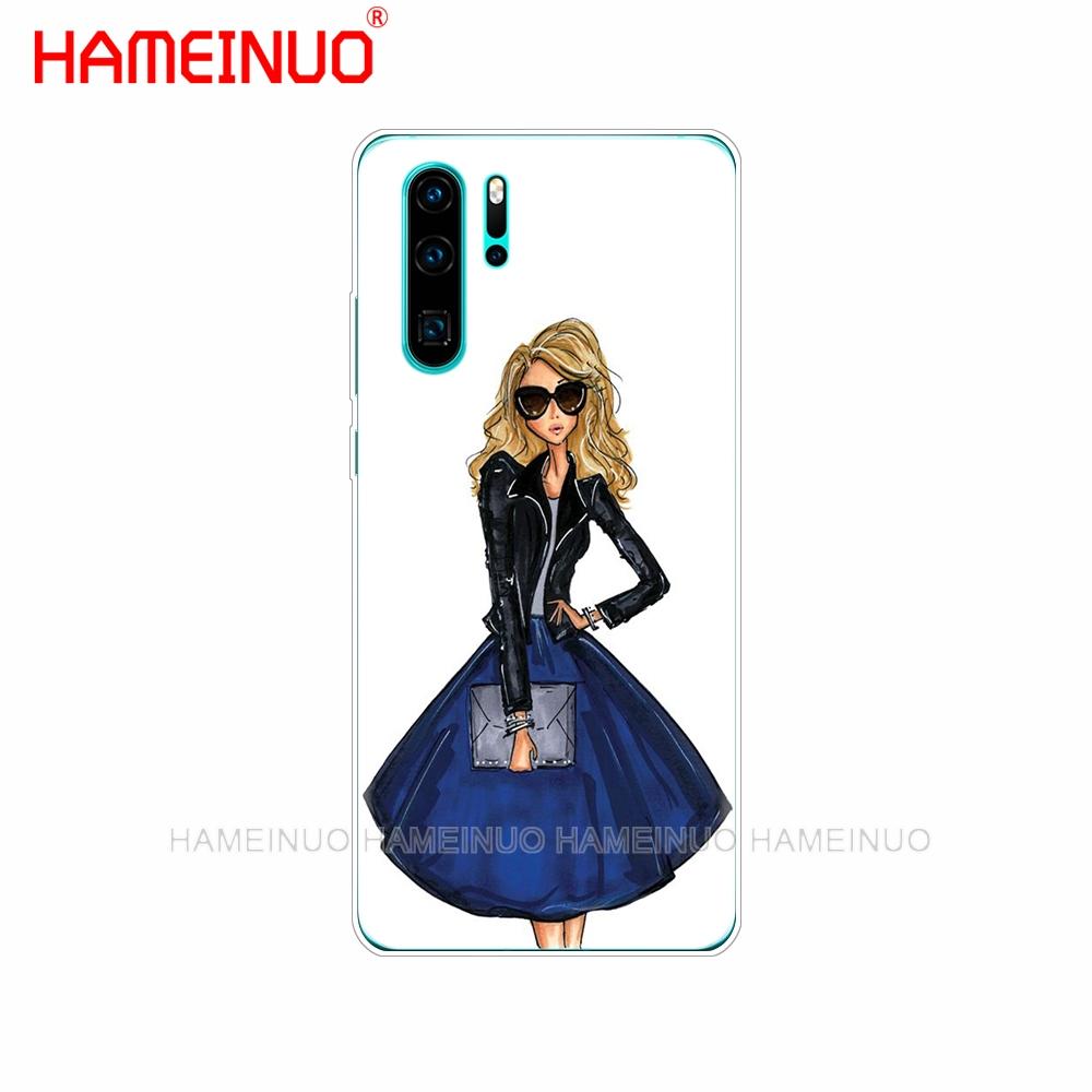 silicon phone cover case for huawei P30 PRO LITE P SMART 2019 plus p smart Z p20 lite 2019 Beautiful Love Dress Shopping Girl