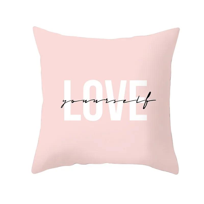 Valentine's Day Cushion Cover Romantic Wedding Party Decorations Print Cushion Cover Pillowcase Valentine's Day Gift