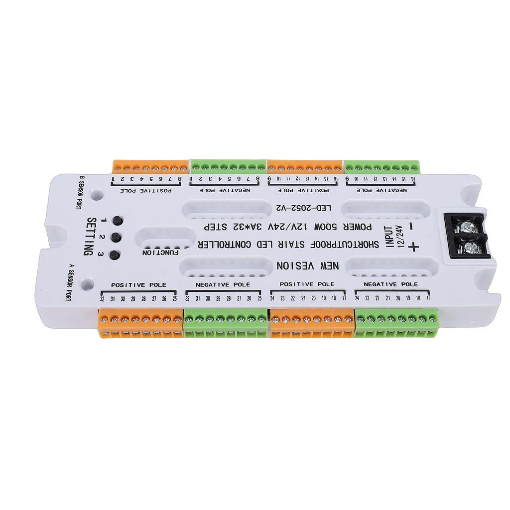 LED-Treppenlicht-Controller Bewegungssensor 32-Kanal Körpererkennung Stufenlicht-Controller mit Kurzschlussschutz
