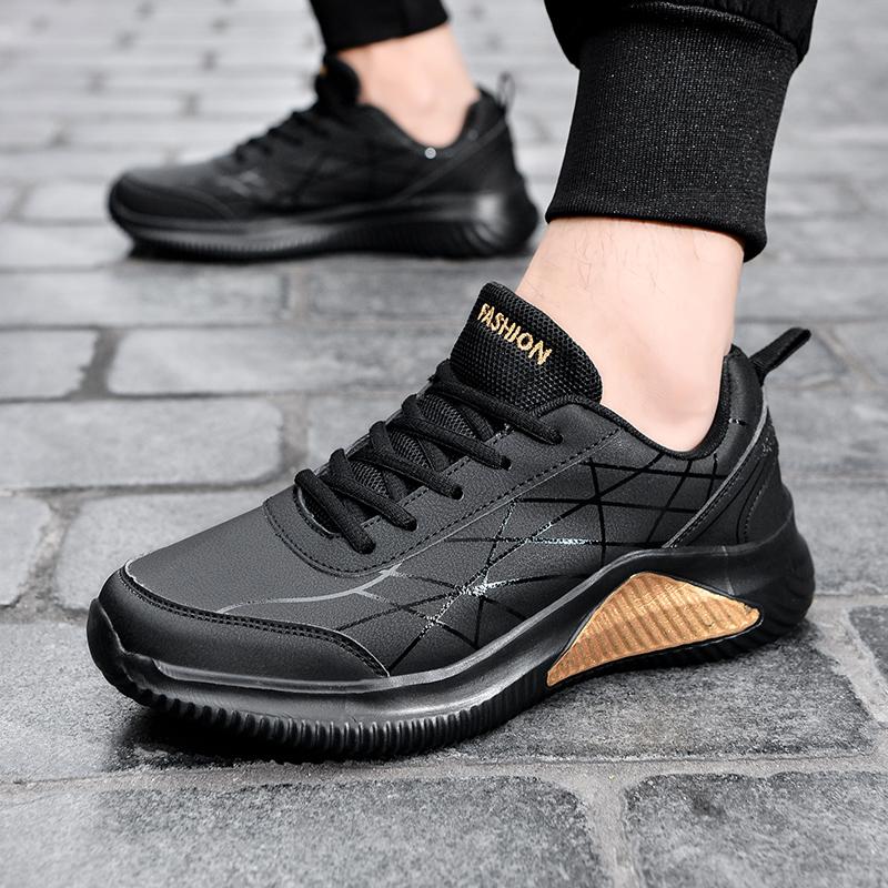 2025 Black New Men Casual Sports Shoes Breathable Outdoor Running Shoes Comfortable Thick Bottom Fashionable Climbing Femininos