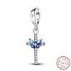 Original Charms Beads Pendants 925 Silver Classic Angel Cross Charm Fit Bracelets DIY Fashion Jewelry Making for Women