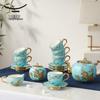 Auratic Madam Porcelain West Lake Blue 17-Piece Coffee and Tea Set