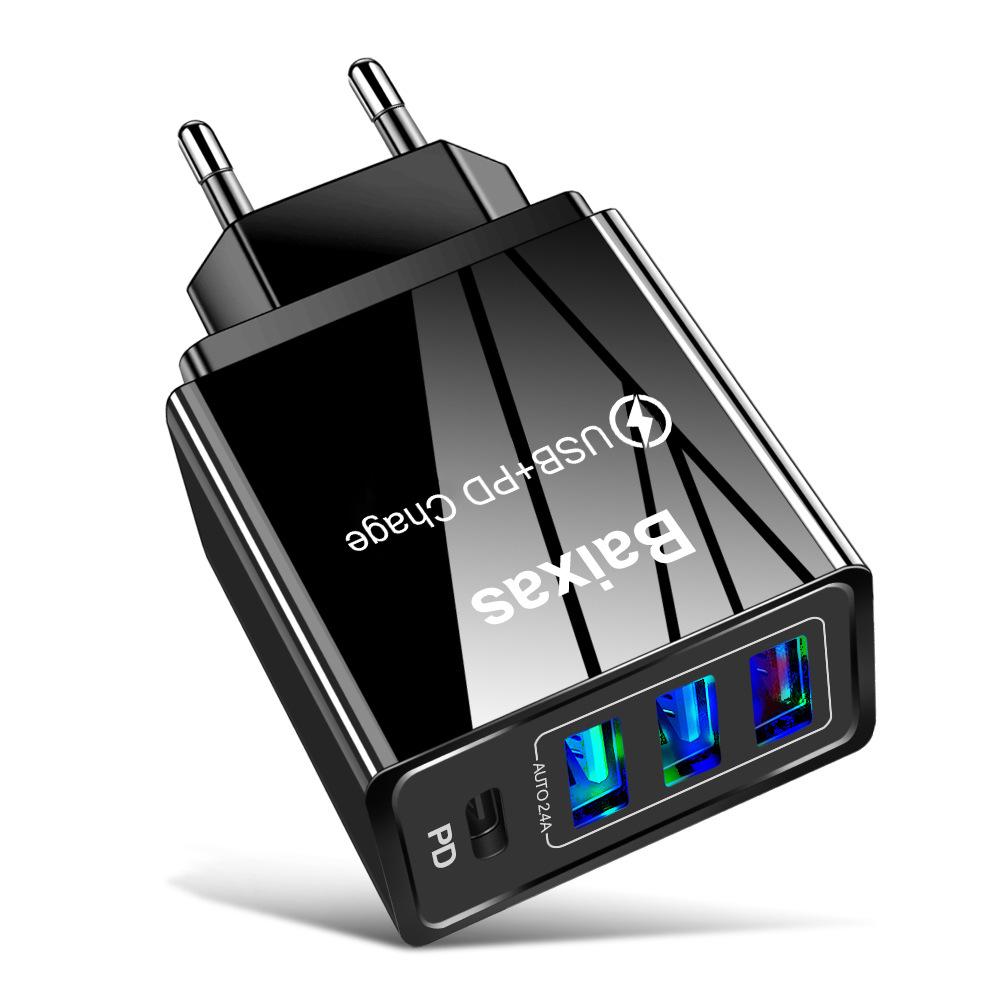 Universal 4-Port USB Travel Charger 5V/2.4A Fast Charging Adapter - AU/EU/UK/US Plug