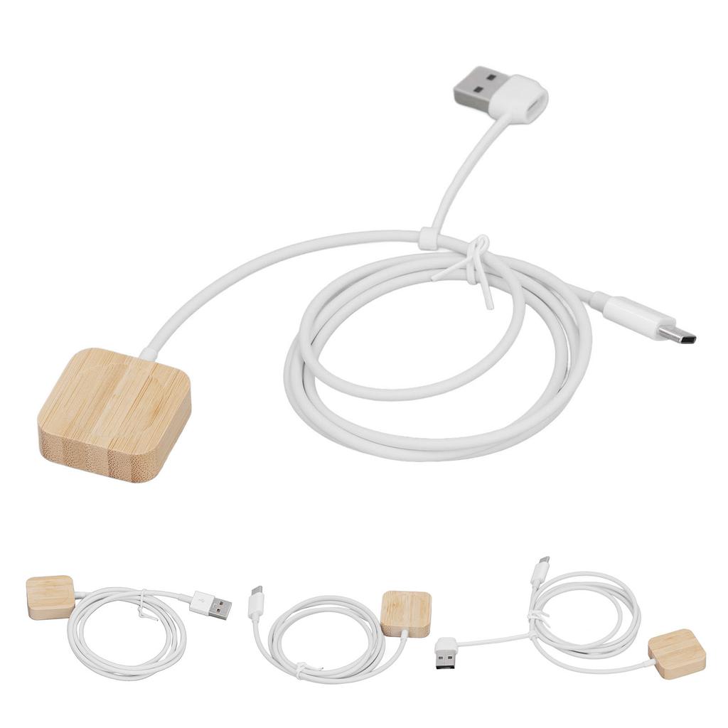 Watch Wireless Charger Portable Bamboo Magnetic Smart Watch Charging Cable for IOS Watch S9 8 7 6 5 