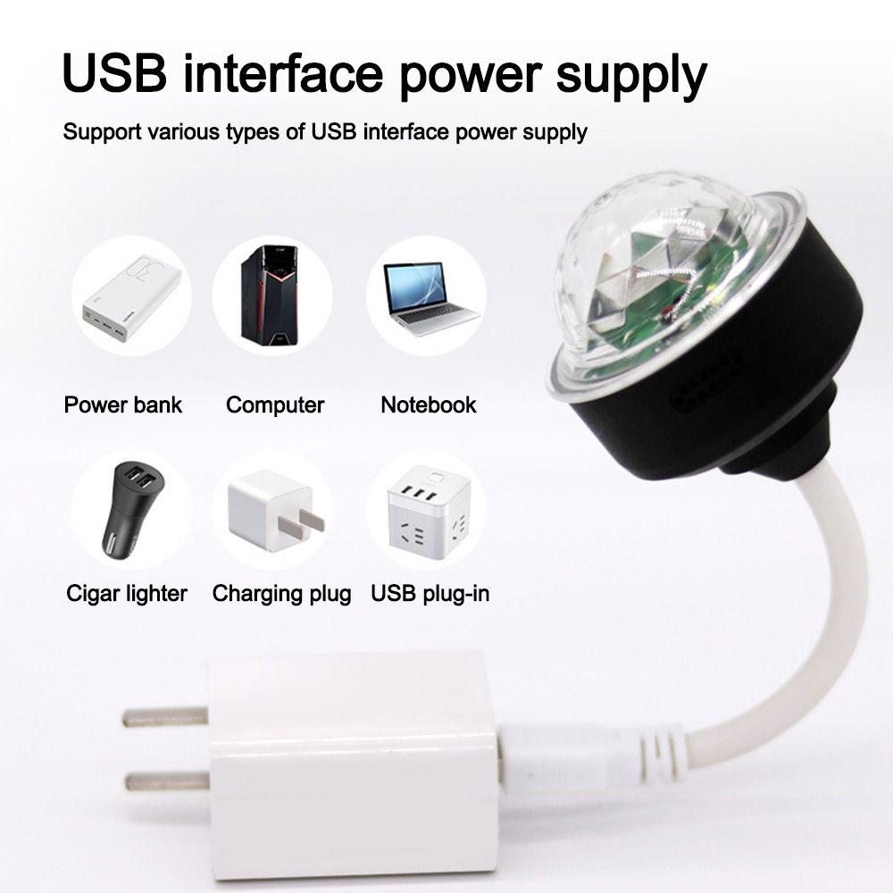 Colorful Disco Ball Party Light USB RGB Stage Lights Romantic LED Projector Light Party Decoration