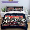 3Pcs New York City Skyline Design Bedding Set Quilt Cover Pillowcase Home Christmas Xmas Halloween Gift 1 Duvet Cover 2 Pillowcase M929138