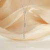 Bead Bolo Tie Pendant Necklace Silver Clavicle Chain Choker Simple Cool Necklace