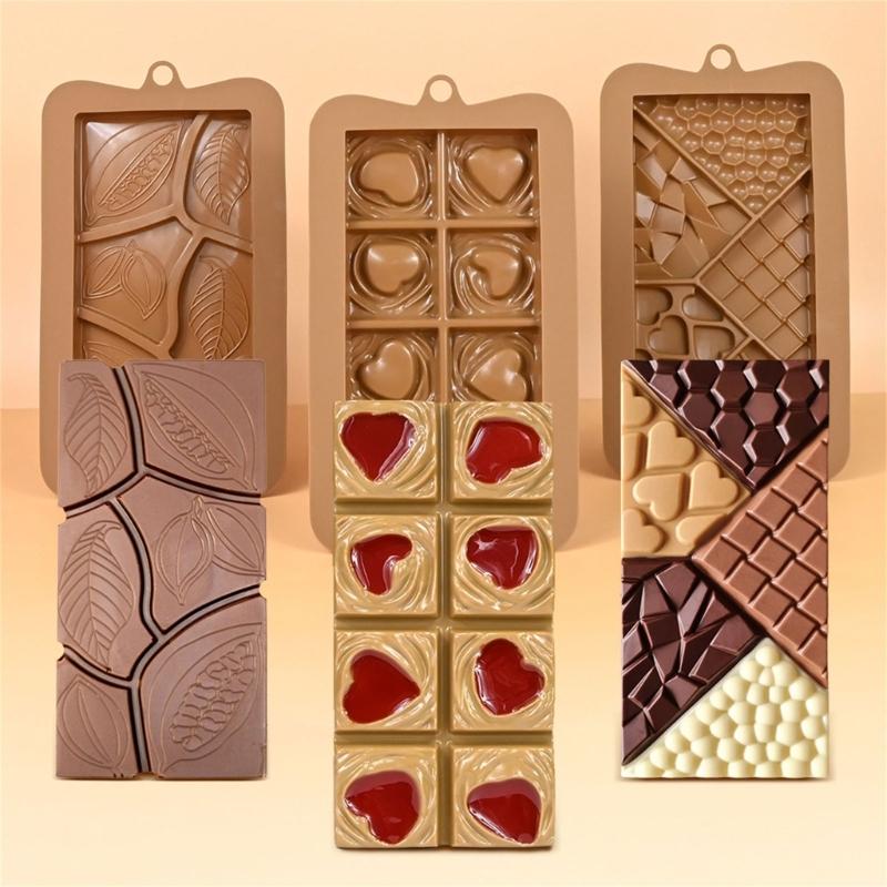 Silicone Baking Molds Cocoa Pods/Heart/Puzzle Chocolate Molds Food Safe Baking Equipment For Kitchen Accessories