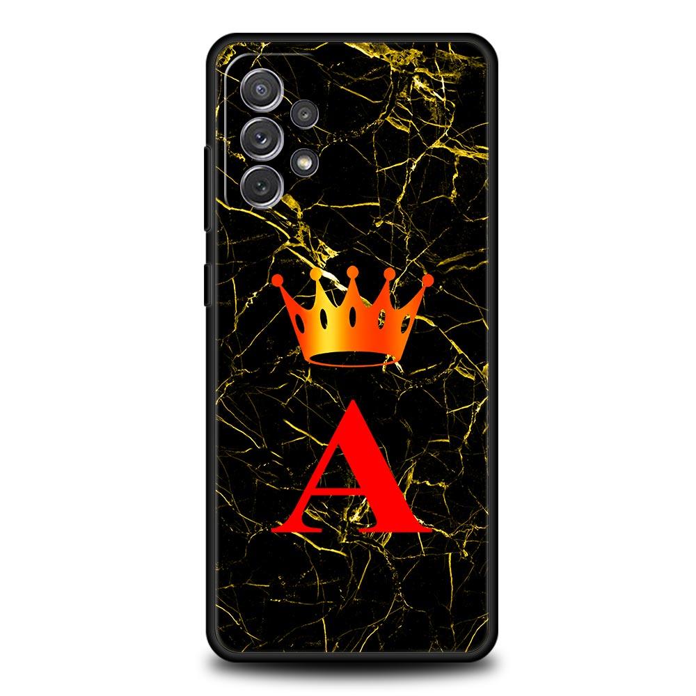 Marble Letter Phone Case For Samsung Galaxy A17 A07 A55 A35 A25 A15 A05 A33 5G A31 A23 A21s A13 A41 A73 A53 A51 A71 A03 S10Cover