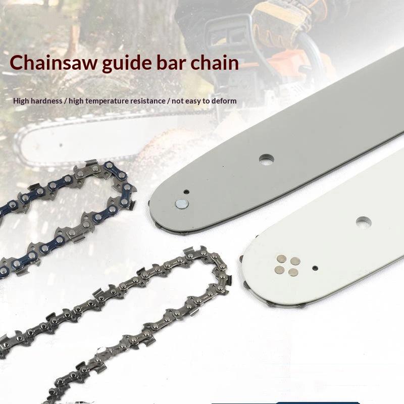 16 Inch 56 Drive Chainsaw Replacement Part Set Guide Bar + Saw Chain for Outdoor Logging Carpentry DIY Wood Cutting Tools