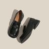 Thick heel style retro light mouth single shoes thick sole lazy woman small leather shoes woman