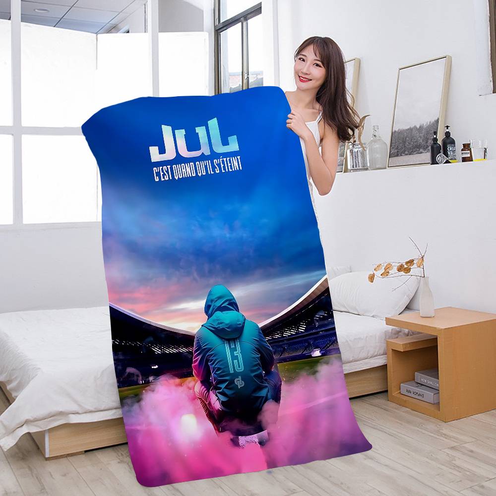 Rapper JuL Muziekalbum Microvezel Strandlaken Absorberend Sneldrogend Zacht Yoga Zwemmen Resort Bergbeklimmen Handdoek W90*H160(CM)