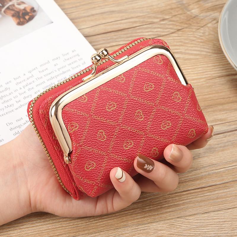 New Wallet Women's Fashion Zipper Short Change Bag Large Capacity Coin Clip Bag Card Position Card Bag