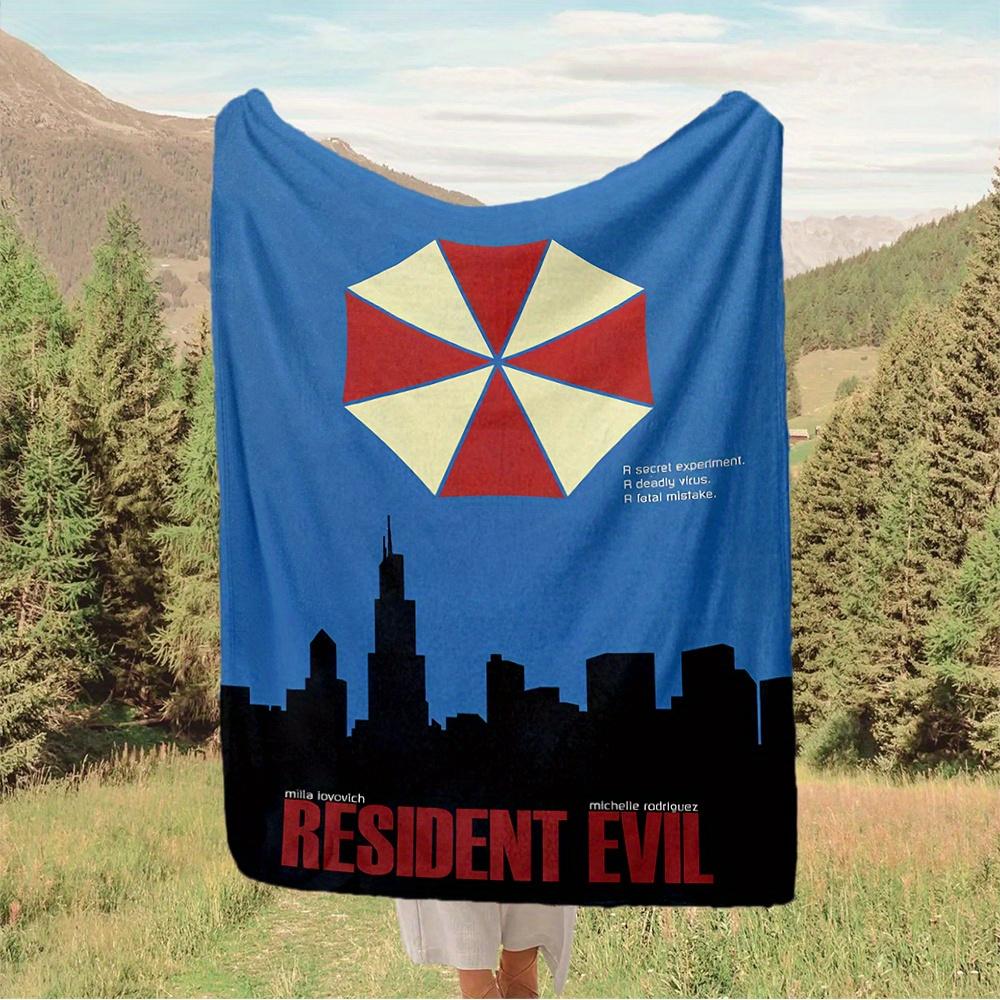 1pc Resident Evil Digital Printed Flannel Blanket, Super Soft Plush Bed Cover,Blanket for Sofa, Bed, Office, 70175