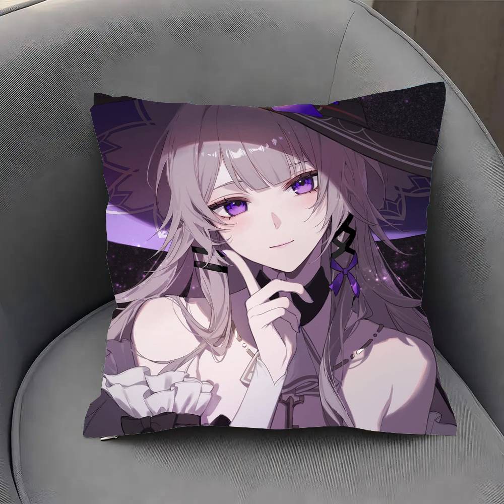 

Игровой чехол для подушки Herta Honkai Star Rail, наволочка для диванной подушки, украшение комнаты и дома 12x12Inch