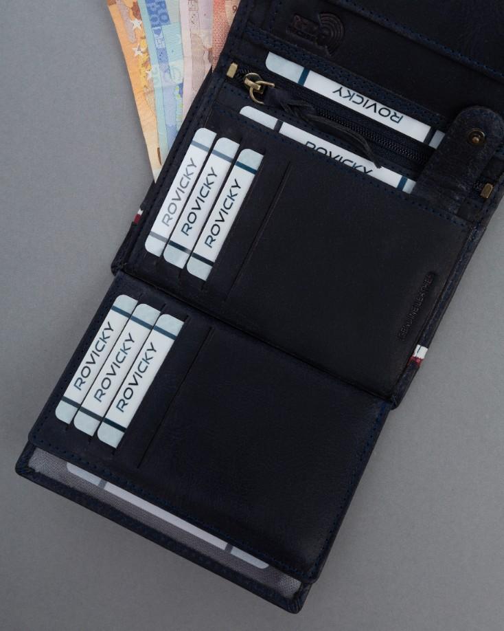 Leather Wallet N4A-HP-BL-1215 Navy