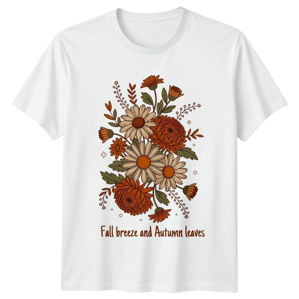 Fall Breeze And Autumn Leaves TShirt Autumn Botanical Floral And Her S