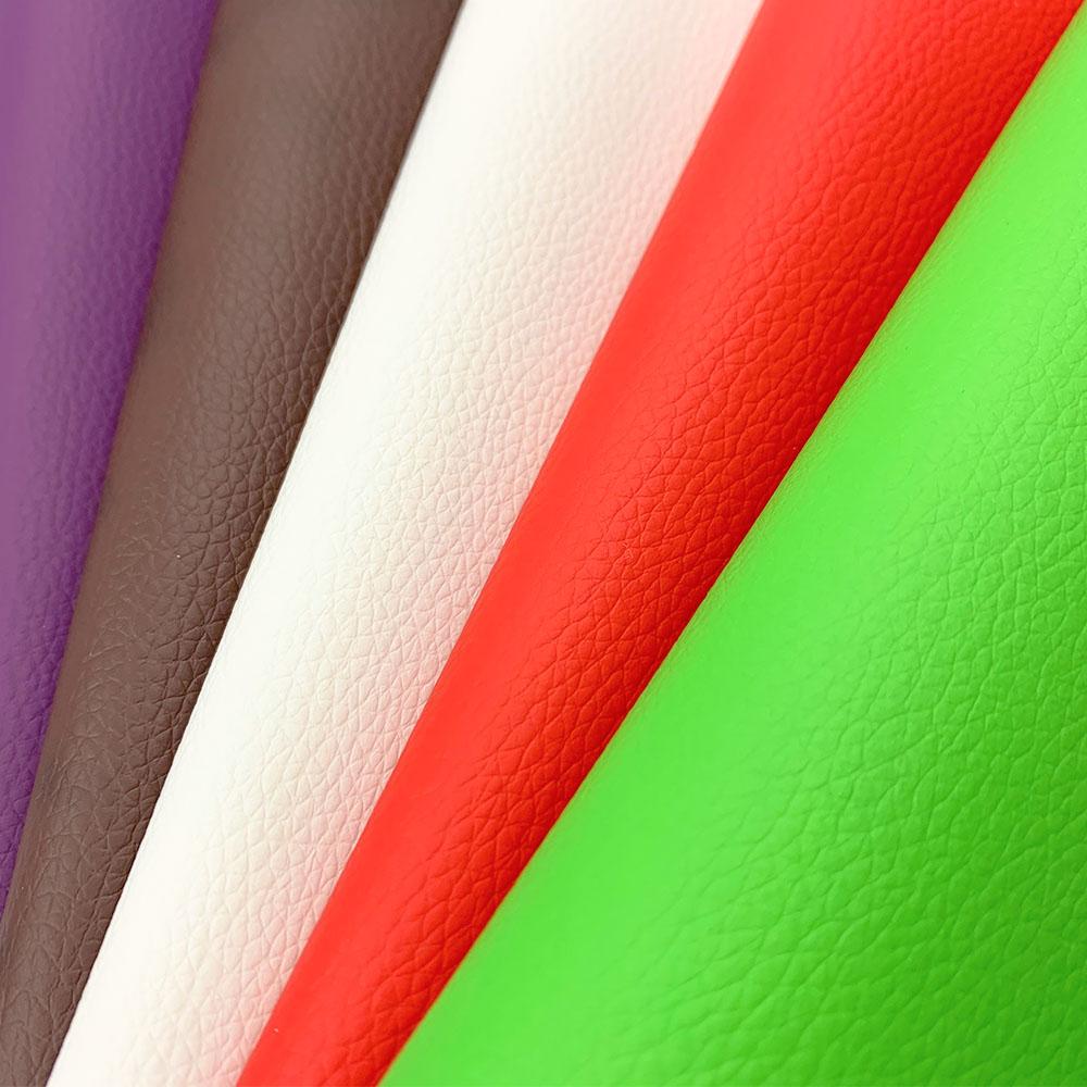 Litchi Faux PU Leathere Fabric Sewing Clothing Bow Bag Sofa Car DIY Earring Making Craft Material Waterproof 50*60cm Big Size