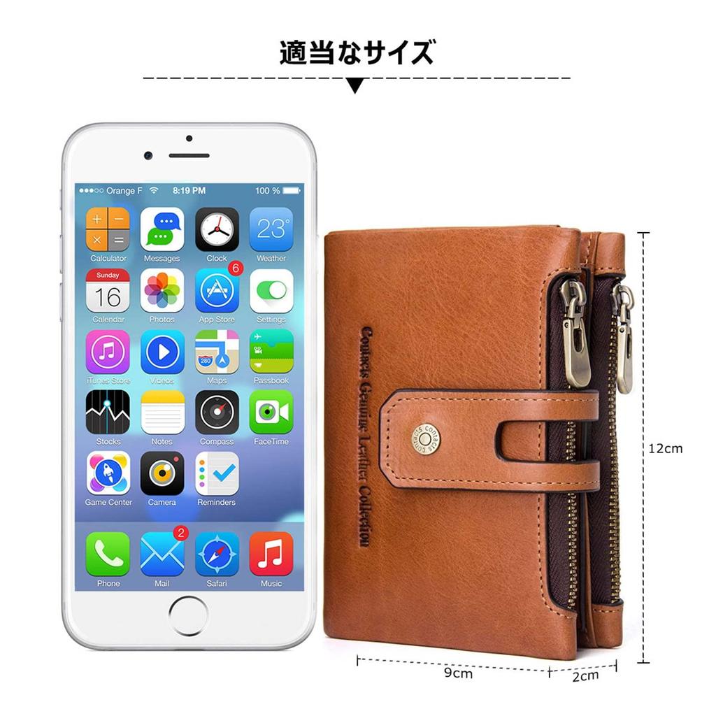 Gofelt Leather Wallet for Men and Genuine Coin 2 Holds 18 Large Round Made in Business Gift Women, Bifold, Leather, Purse, Pockets, Cards, Capacity,