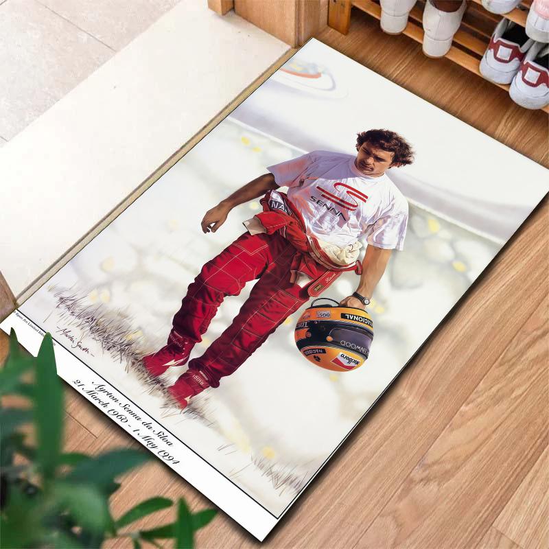 Ayrton Senna Carpet Rug for Living Room Bedroom Home Sofa Decoration,Kids play Nonslip Floor Mat