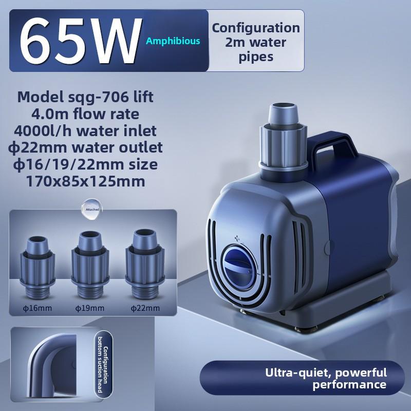 Inverter Submersible Fish Tank Filter Pump, Adjustable Flow, High-Density Ceramic Shaft, Shockproof Silent, for Home Use