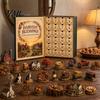 Autumn Theme Celebration Gift Harvest Blessings Advent Calendar, 24 Days Countdown to Thanksgiving Calendar Box, Festive Home Decor Accents