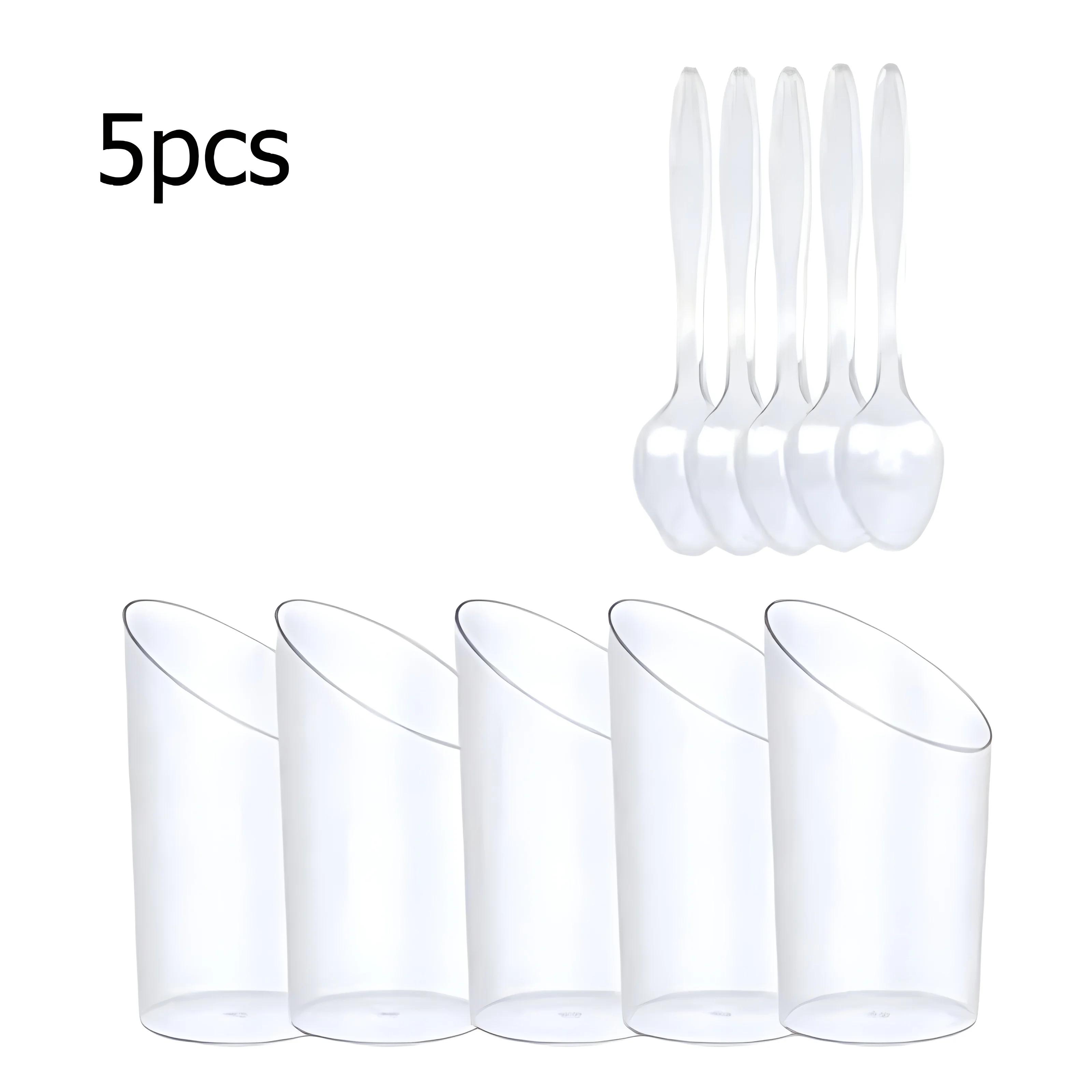 

5/10 70 мл 2,5 унции Формочки для мороженого Пластиковые формочки для пудинга Формочки для мусса Торт Упаковка для десерта Пикник Вечеринка Десертные формочки Рождественские принадлежности