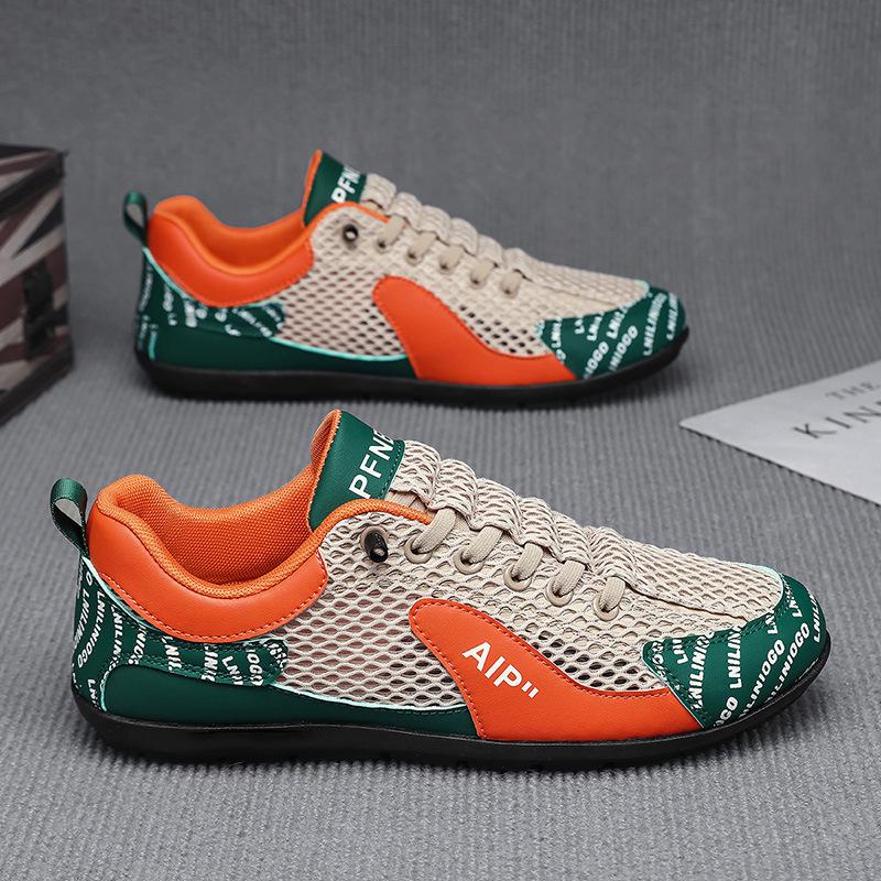 Men's Large Size Summer Breathable Mesh Casual Shoes: Closed Toe Half Slippers & Driving Sandals