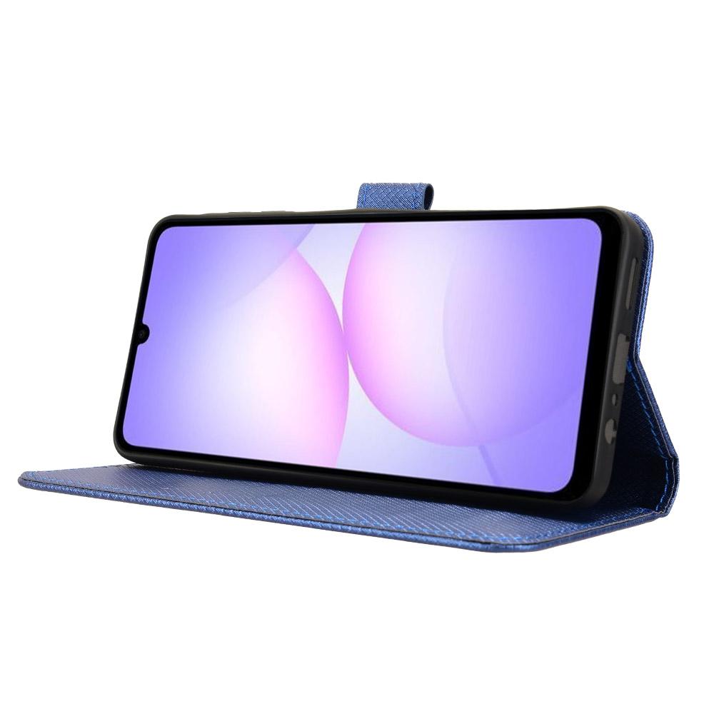 For Samsung Galaxy A07 4G Leather Wallet Case with Strap Diamond Texture Phone Cover