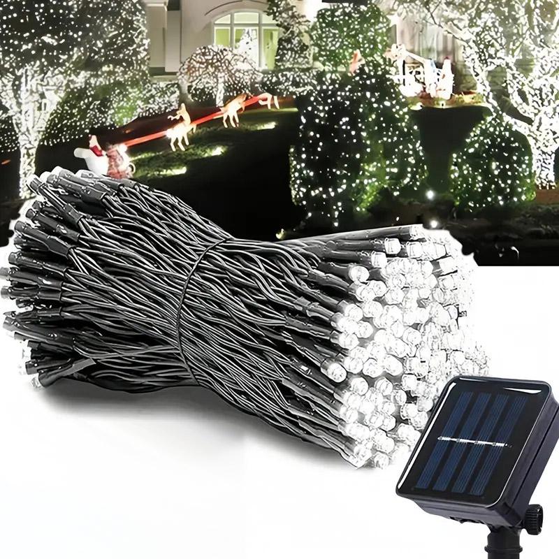 LED Solar String Lights 7/12/22M 8 Lighting Modes Waterproof Fairy Lights for Outdoor Garden Christmas Party Decorations