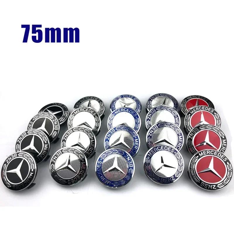 75mm Car Logo Tire Rim Center Cover for Mercedes Benz W212 W163 W176 W166 W203 W204 W205 W209 W210 W211 W221 CLA Wheel Hub Caps CI1