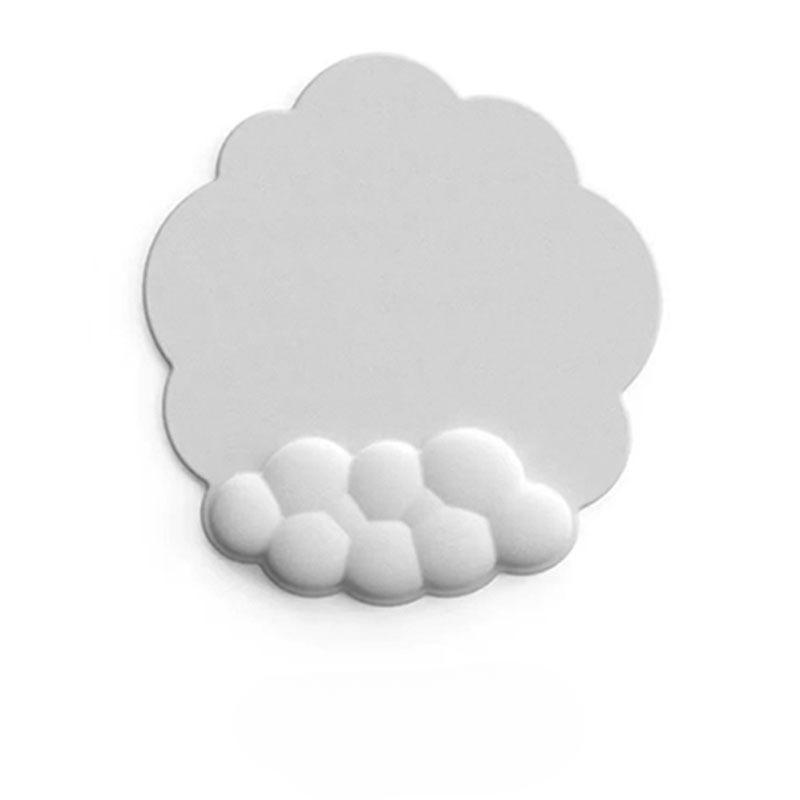 Tapis de Souris avec Repose-Poignet Clavier Nuage Antidérapant Mousse à Mémoire Bureau Ordinateur Gamer Repose-Poignet Souris blanc