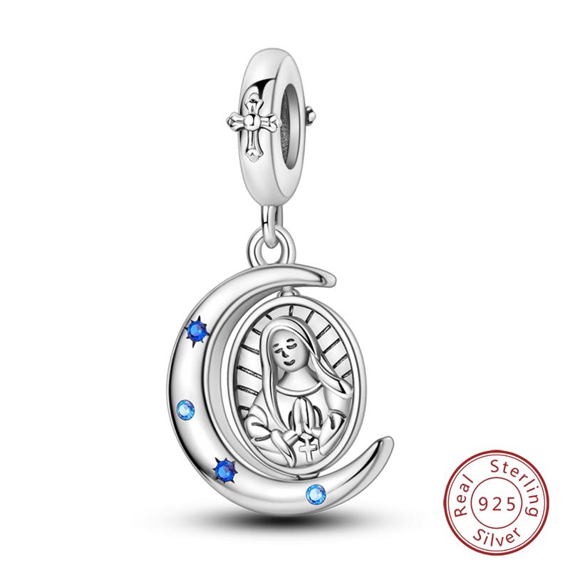 Copper Nossa Senhora Aparecida Dangle Charms Beads Fit Qikaola Original Bracelets Diy Jewelry Making For Women