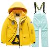 Children's Winter Ski Suit: Fleece-Lined, Waterproof, Windproof, One-Piece Ski Bib Pants for Boys and Girls