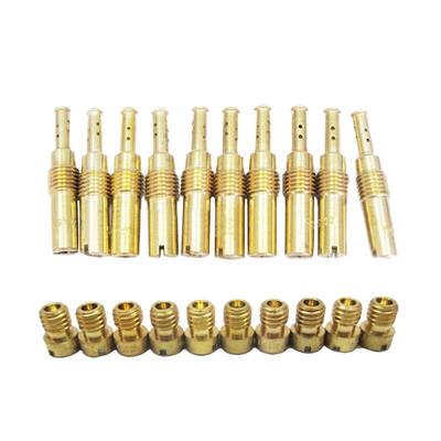 LAMELLIS 10 Stück Vergaser Hauptdüsen-Set & 10 Stück Leerlauf-/Pilotdüsen PWK Keihin CVK PWM KSR Doppelvergaser