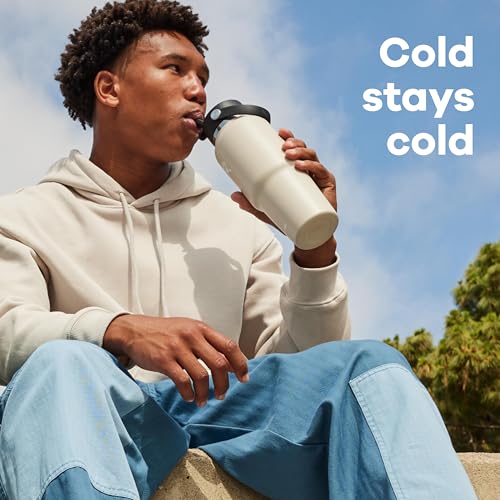 Trillium Stainless Steel Travel Bottle with Flex Chug Cap, 32oz (946ml), Insulated/Cold Water Bottle (Official Japanese Product)