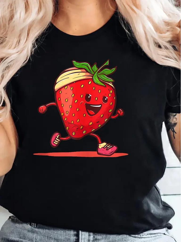 Damen Kurzarmtop mit Schmetterlingsdruck