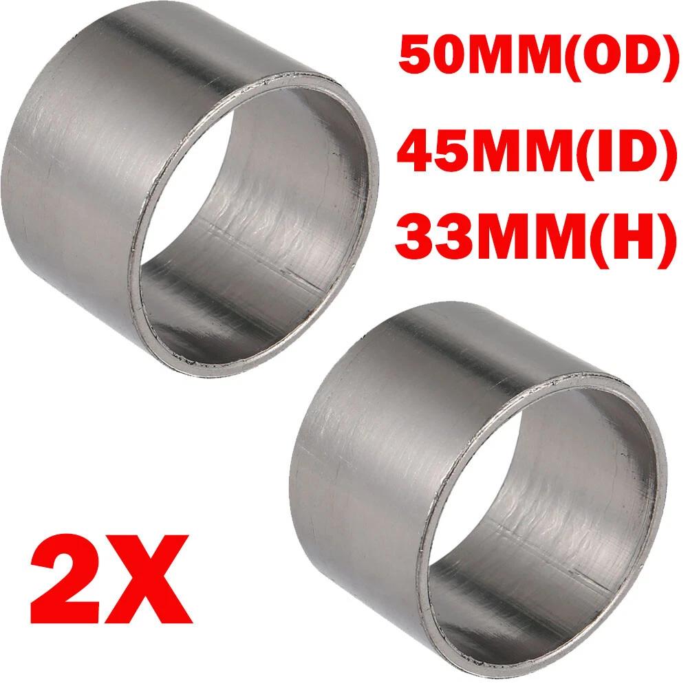 2PCS 33mm 45mm-ID 50mm-OD Exhaust Muffler Pipe Gasket Seal Ring For Motorbike Motorcycle Maintenance Accessories 2PCS