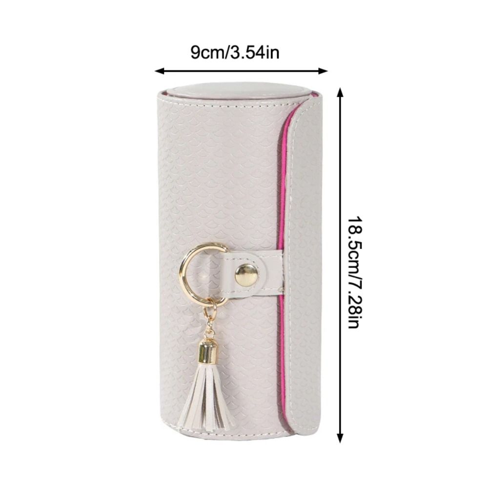 Magnetic Closure 3-Tier Cylindrical Jewelry Organizer Travel Jewelry Storage  Gift For Women