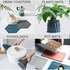 Large Silicone Coasters & Silicone Trivet Mats Kitchen Hot Pads Pot/Pan mat ,Set of 4 Big Coasters for Drinks,for Outdoor Table,Hot Dishes, Pots,