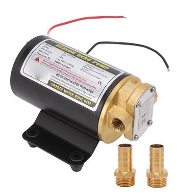 Pompe à huile à engrenages électrique, protection thermique, pompe à moteur, pompe de transfert d'huile avec connecteur en laiton pour