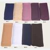 Full Cover Rhinestone Chiffon Scarf Solid Color Breathable Prayer Hijab Crinkle Shawl