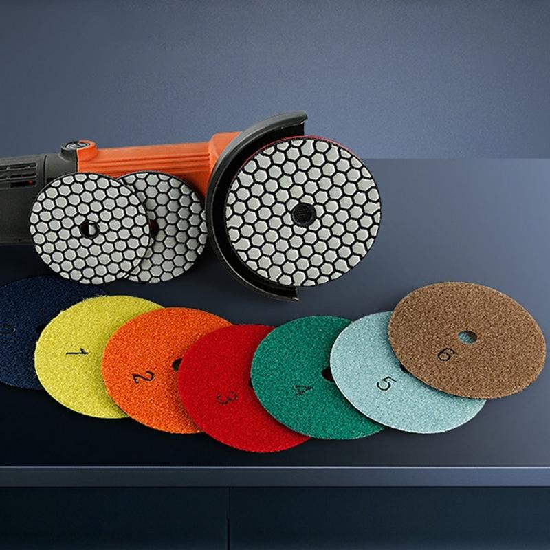 6PCS 80mm Diamonds Polishing Pads Polishing Discs For Marble Granites Stone With Strong Adhesive And No Burn Mark