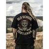 Motor Rage Herren Motorrad Grafik T-Shirt - Rundhals T-Shirt Totenkopf und Design Geeignet für Motorradfahrer und Gelegenheitskleidung Unisex Sammlerstück
